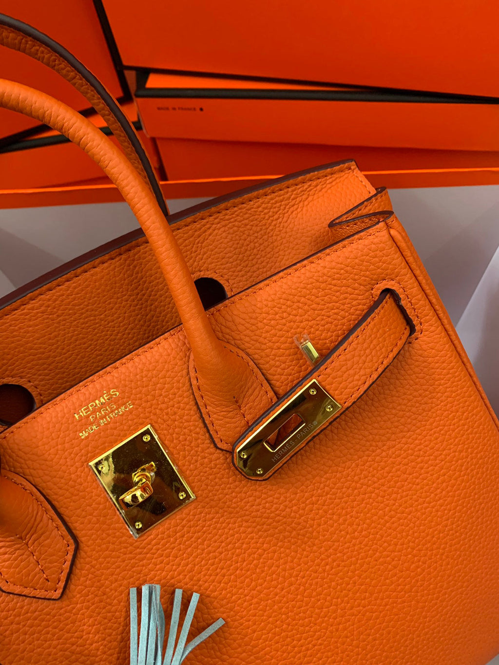 ✨Grained Texture Hermès Birkin Two-Tone Handbag | Imported TOGO Calfskin | Premium Hardware | 25/30/35cm Sizes💼