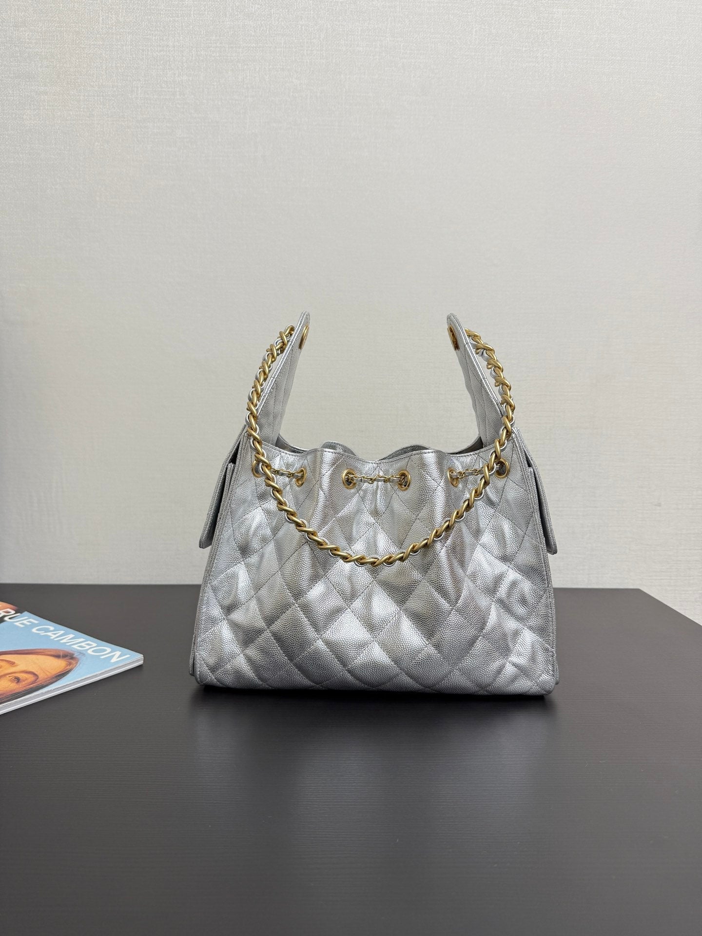 Trending 25C HOBO Bucket Bag | Adjustable Chain Convertible Crossbody | Genuine Leather Travel Tote | 30*26*14