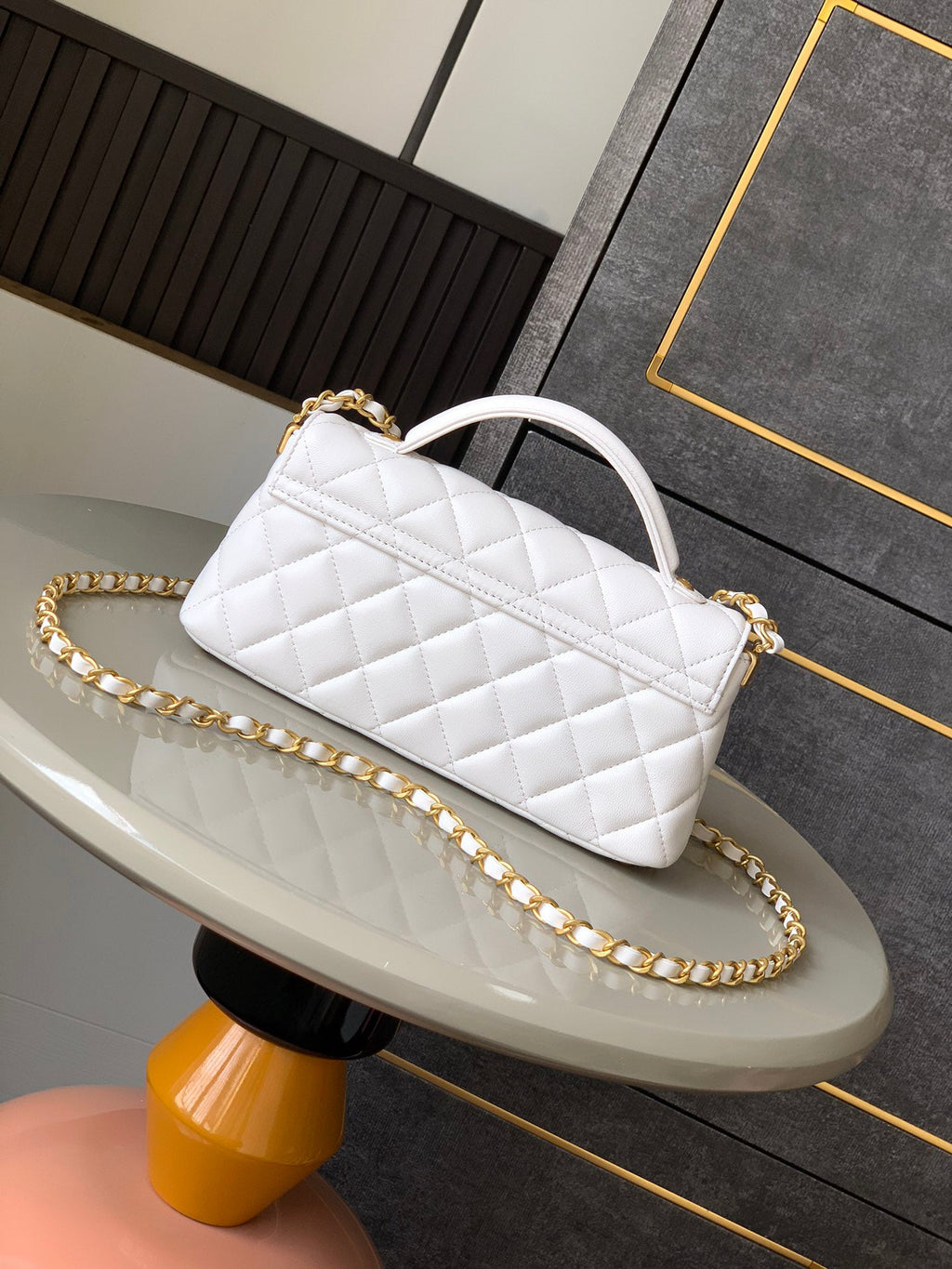 【MINI OHANEL🚩SS2025】Vintage Black-Gold Kelly Bag - 3-Way Convertible Luxury Handbag (12x22x6cm) with Premium Hardware
