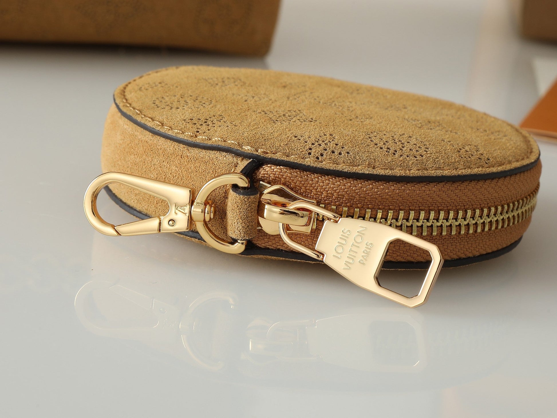 LV Ski Collection Bella Bag | Embroidered Suede Calfskin & Shearling Trim Shoulder Bag with Detachable Chain
