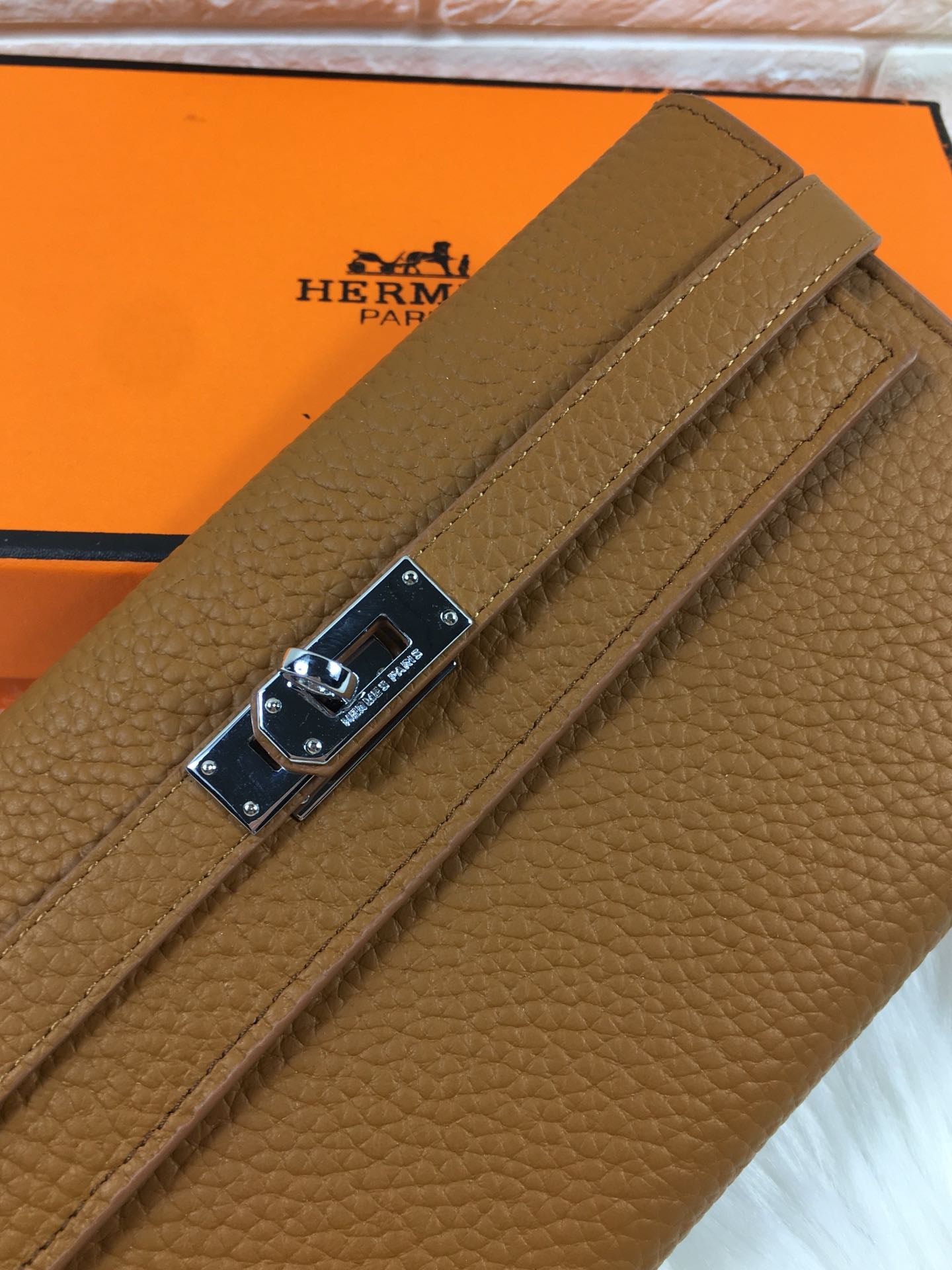 Hermès-Inspired 538# Pebbled Leather Bag | Luxury Crossbody with Imported Hardware & Ultra-Soft Texture
