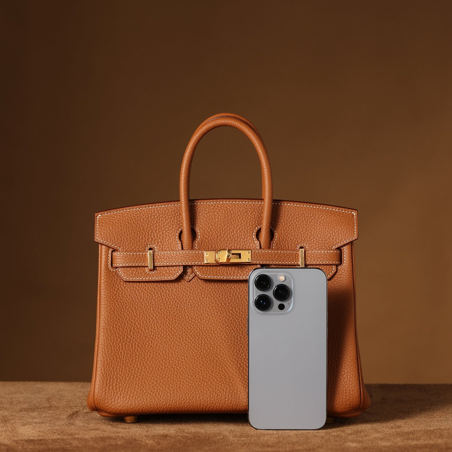 Hermès Birkin 25cm Gold Brown Gold Hardware | Original Togo Leather & European Craftsmanship  Exclusive Overstock