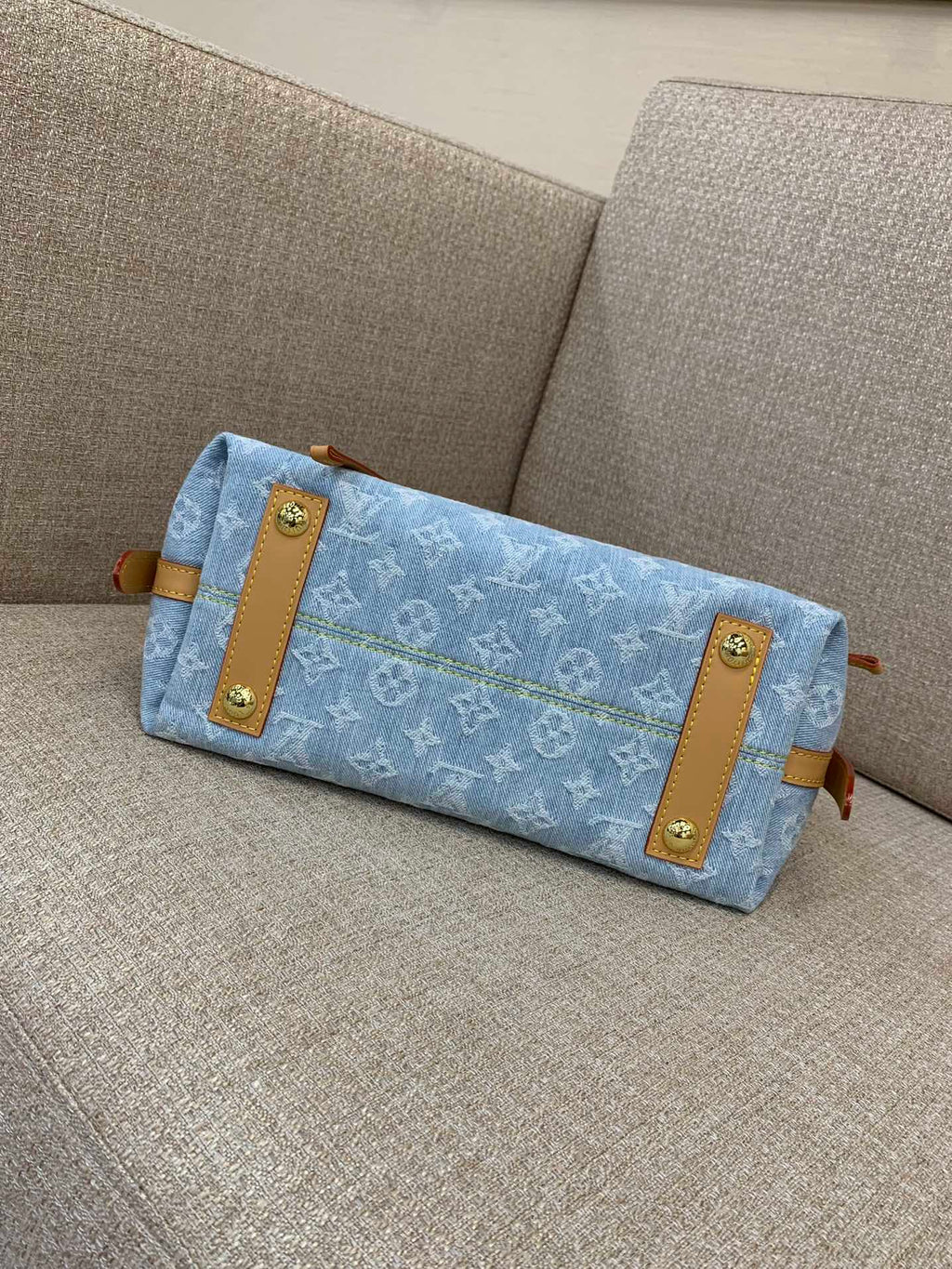 Louis Vuitton Carryall Small Bag | Monogram Denim Washed Canvas | Detachable Pouch | Full Set Gift Box