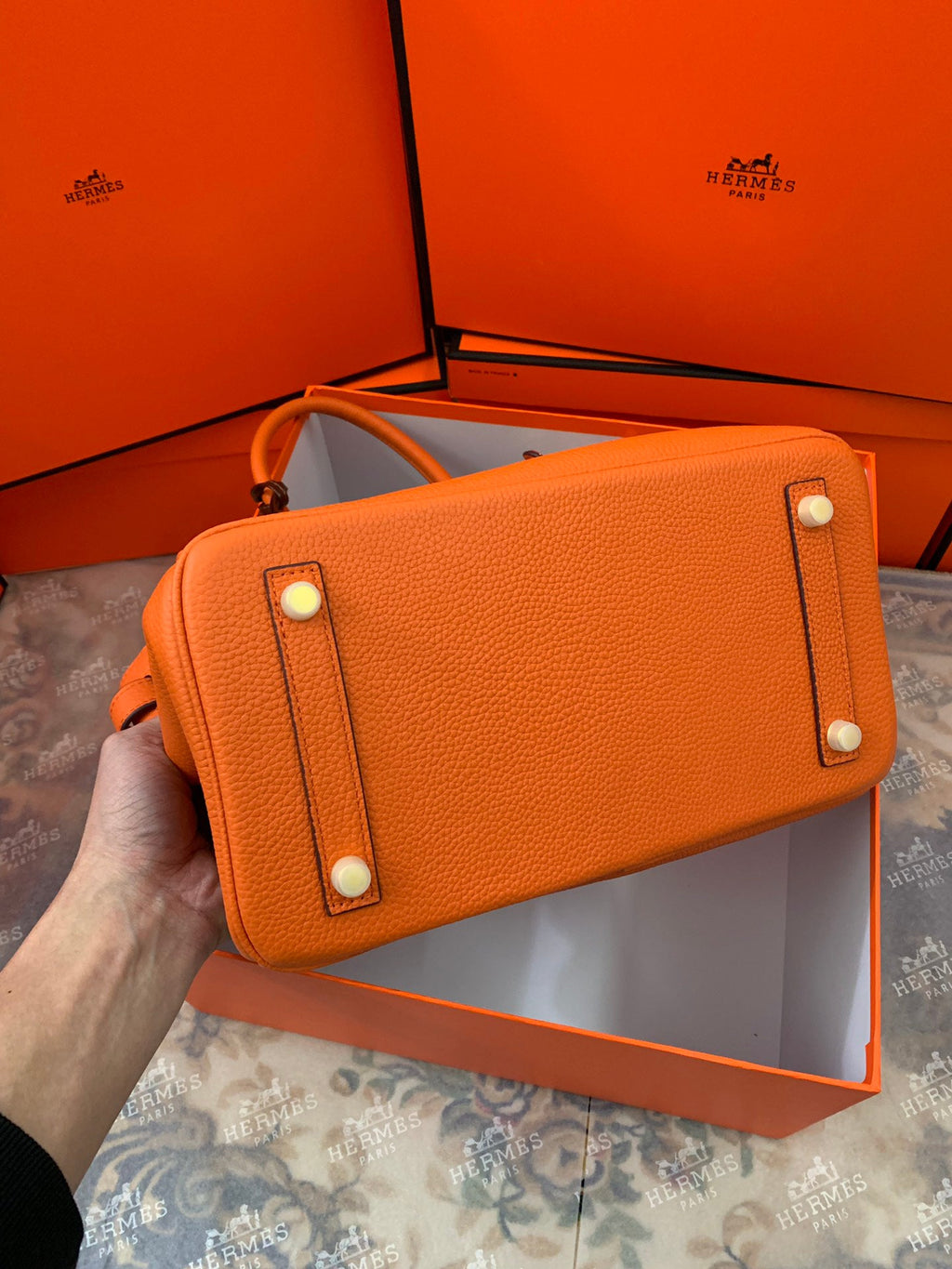 ✨Grained Texture Hermès Birkin Two-Tone Handbag | Imported TOGO Calfskin | Premium Hardware | 25/30/35cm Sizes💼
