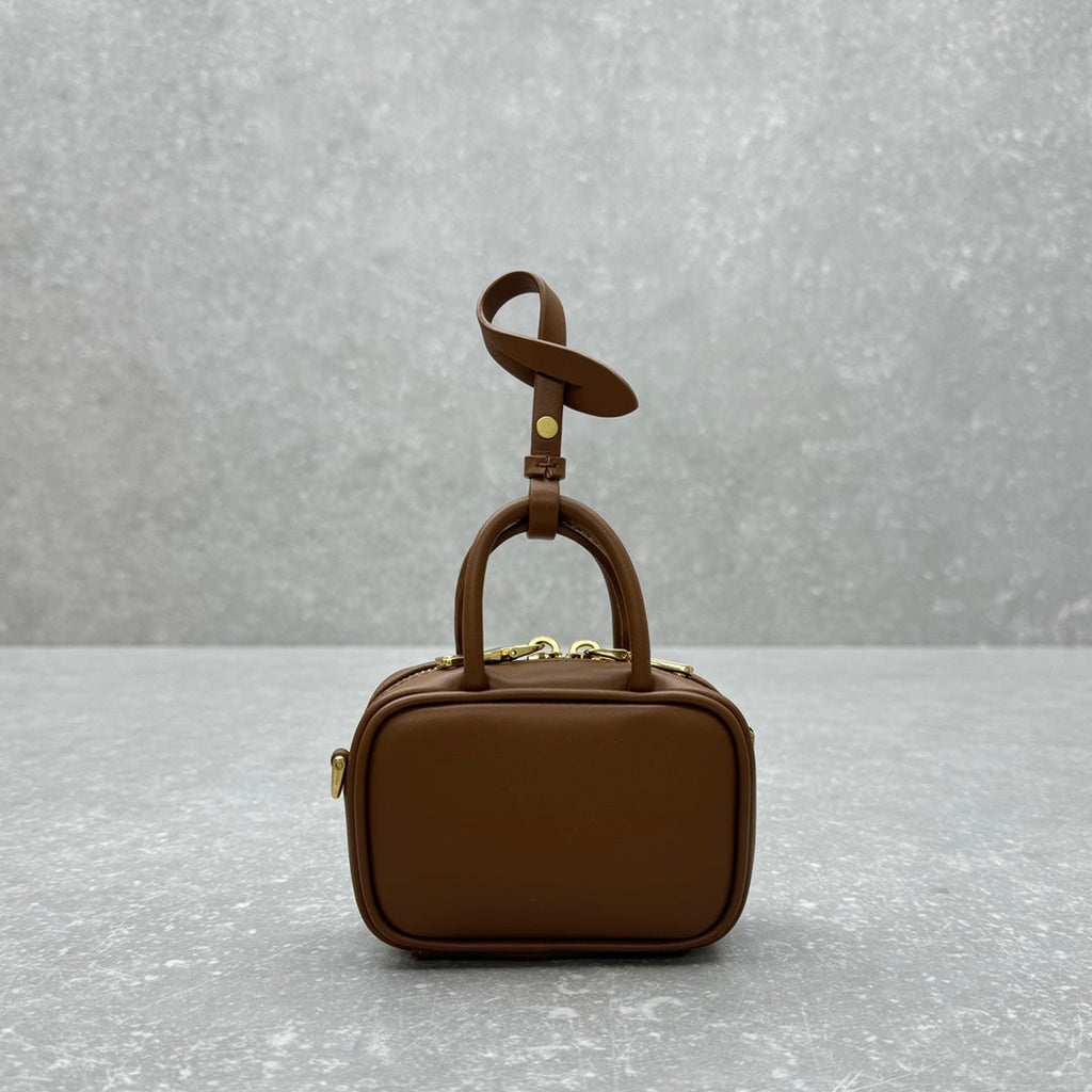 Brown MIU MI Style Mini Vanity Bag - Multiway Crossbody Belt Bag for Summer Layering