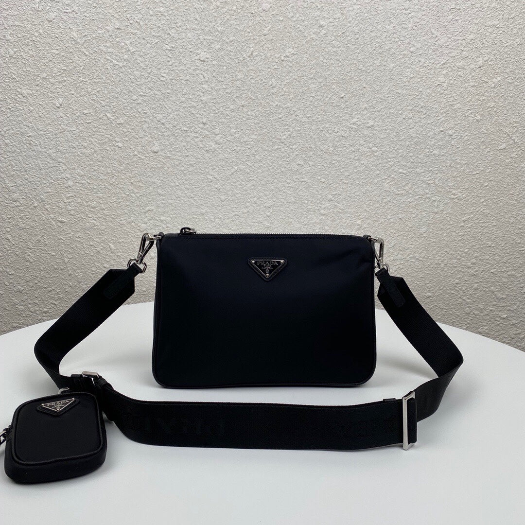 RADA Latest Men's Crossbody Shoulder Bag - Original Parachute Fabric & Premium Leather | Mini Charm Design | 18x24x6cm Luxury Casual & Business