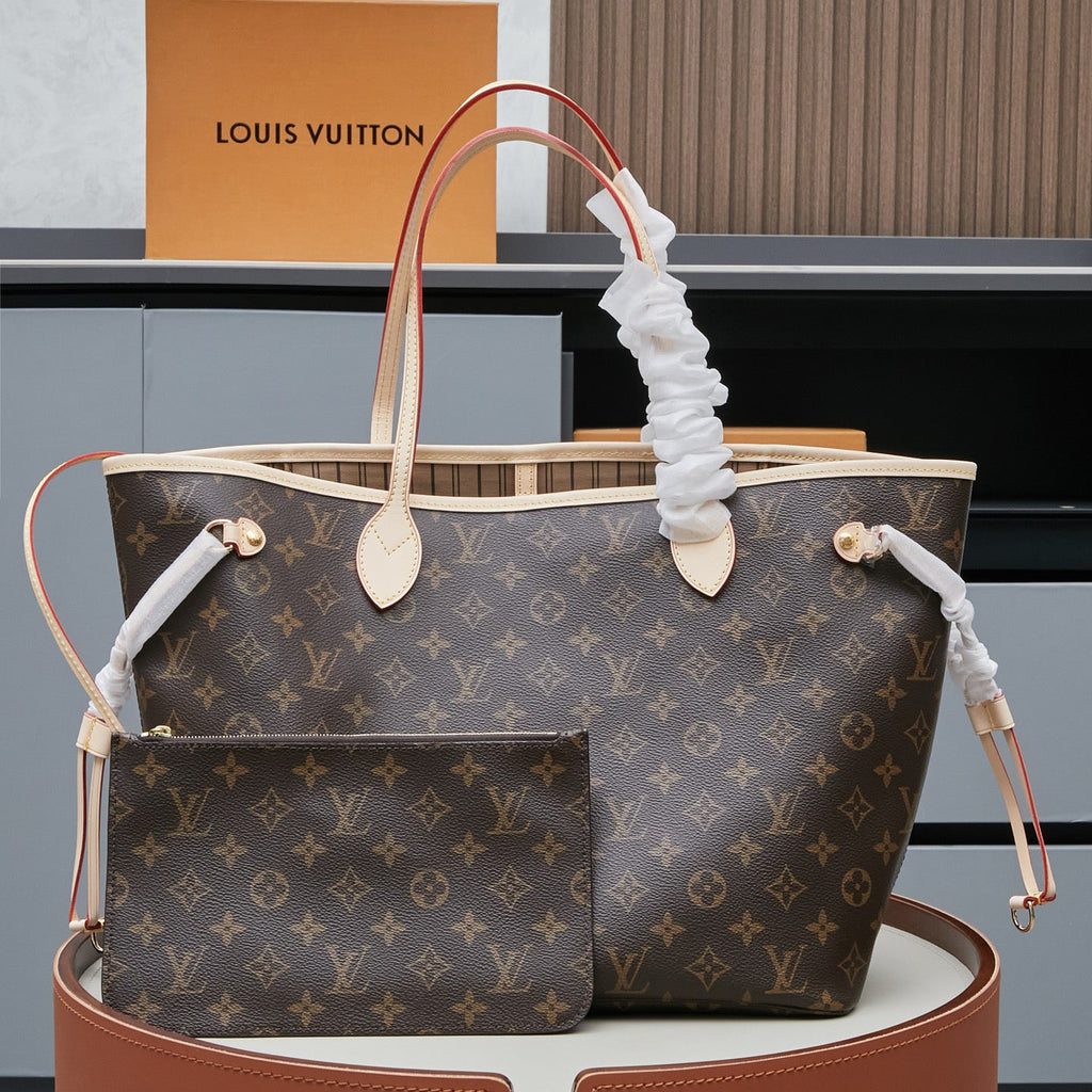 Louis Vuitton Neverfull Reimagined - Detachable Pouch & Dual-Tone Lining Archival Revival Tote