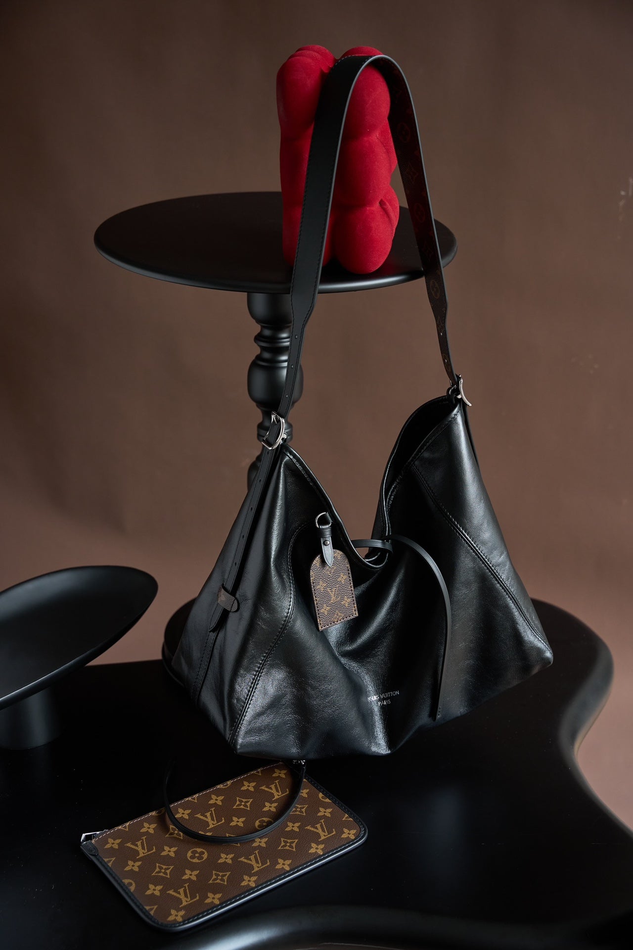CARRYALL DARK Handbag | Italy-Crafted Dynamic Chip Code | Original Light Gold Steel Hardware & Fabric | Exclusive Launch with Official Box