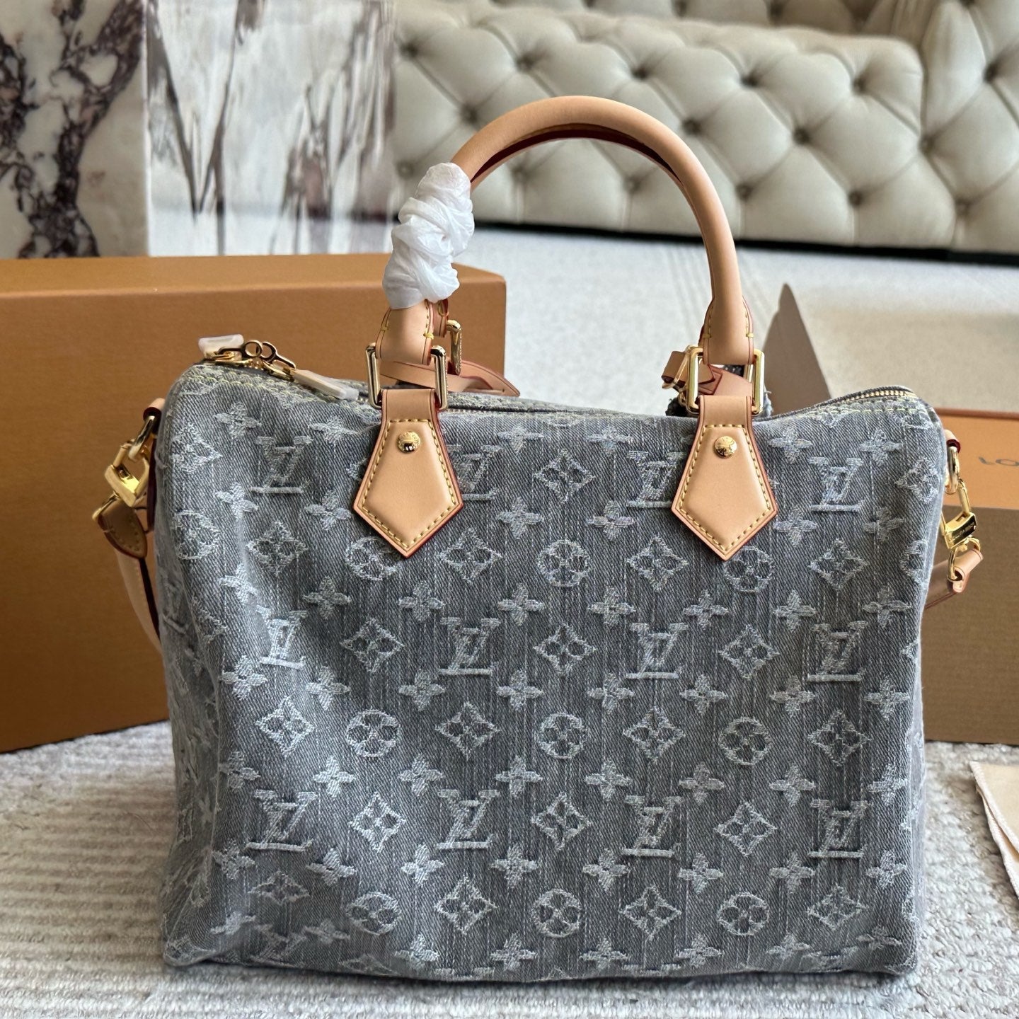 Louis Vuitton 2025 New SPEED0 Pillow Bag 30cm | Original Hardware, Foldable Gift Box & Stylish Strap