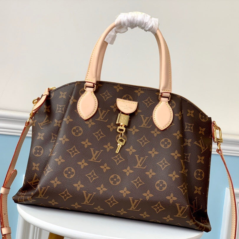 Louis Vuitton Rivoli MM Bag 36×26×19cm | 2019 Summer Monogram Canvas, Accordion Pleats, Full Packaging