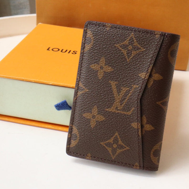 Louis Vuitton Damier Compact Card Holder | 7 Card Slots + Outer Pocket | Model M63144 | 7x11cm