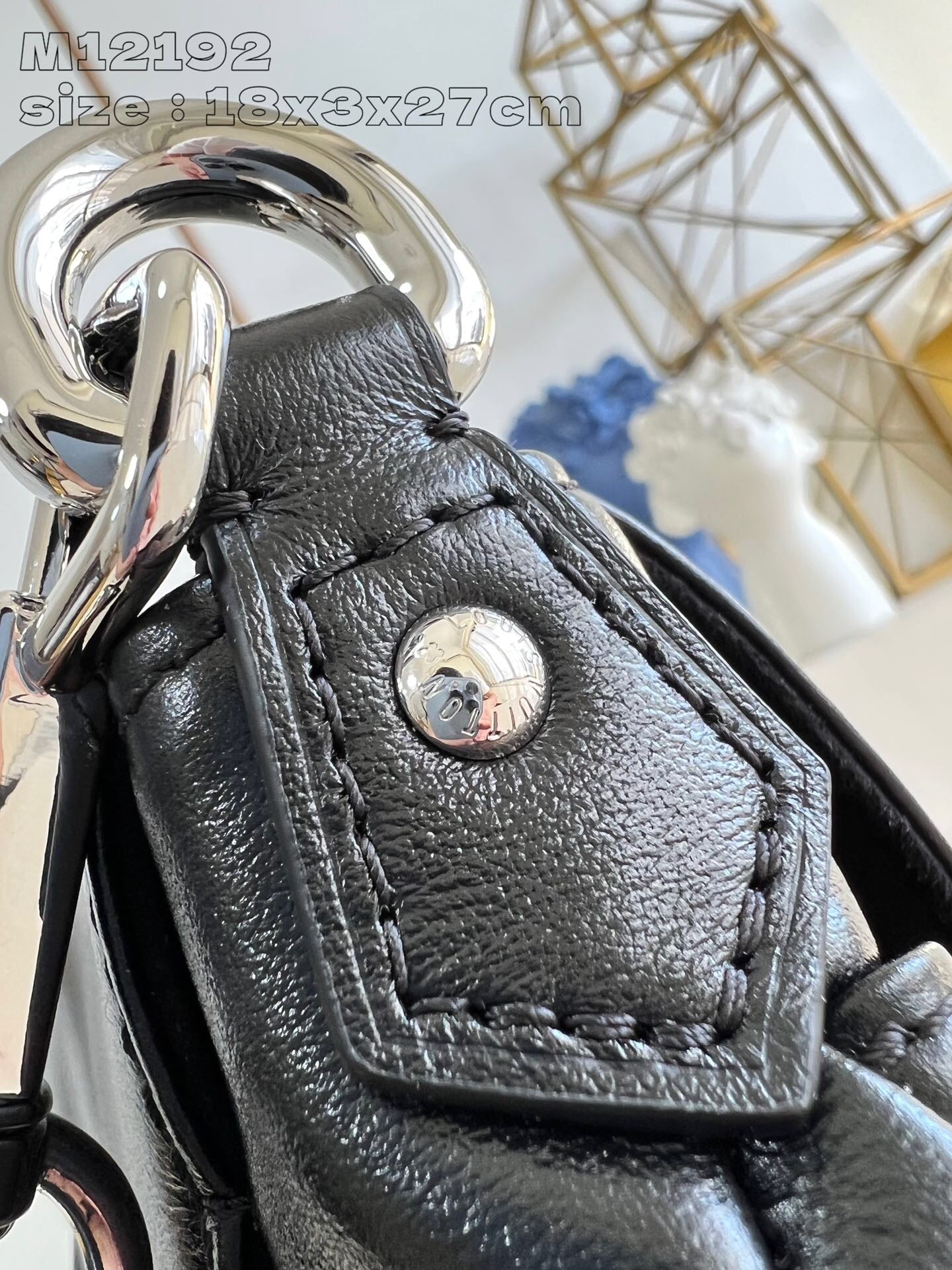 Louis Vuitton Sunset Vibe Bag | Glazed Lambskin Leather & Monogram Canvas Retro Shoulder Bag Detachable Strap Multi-Pocket Design